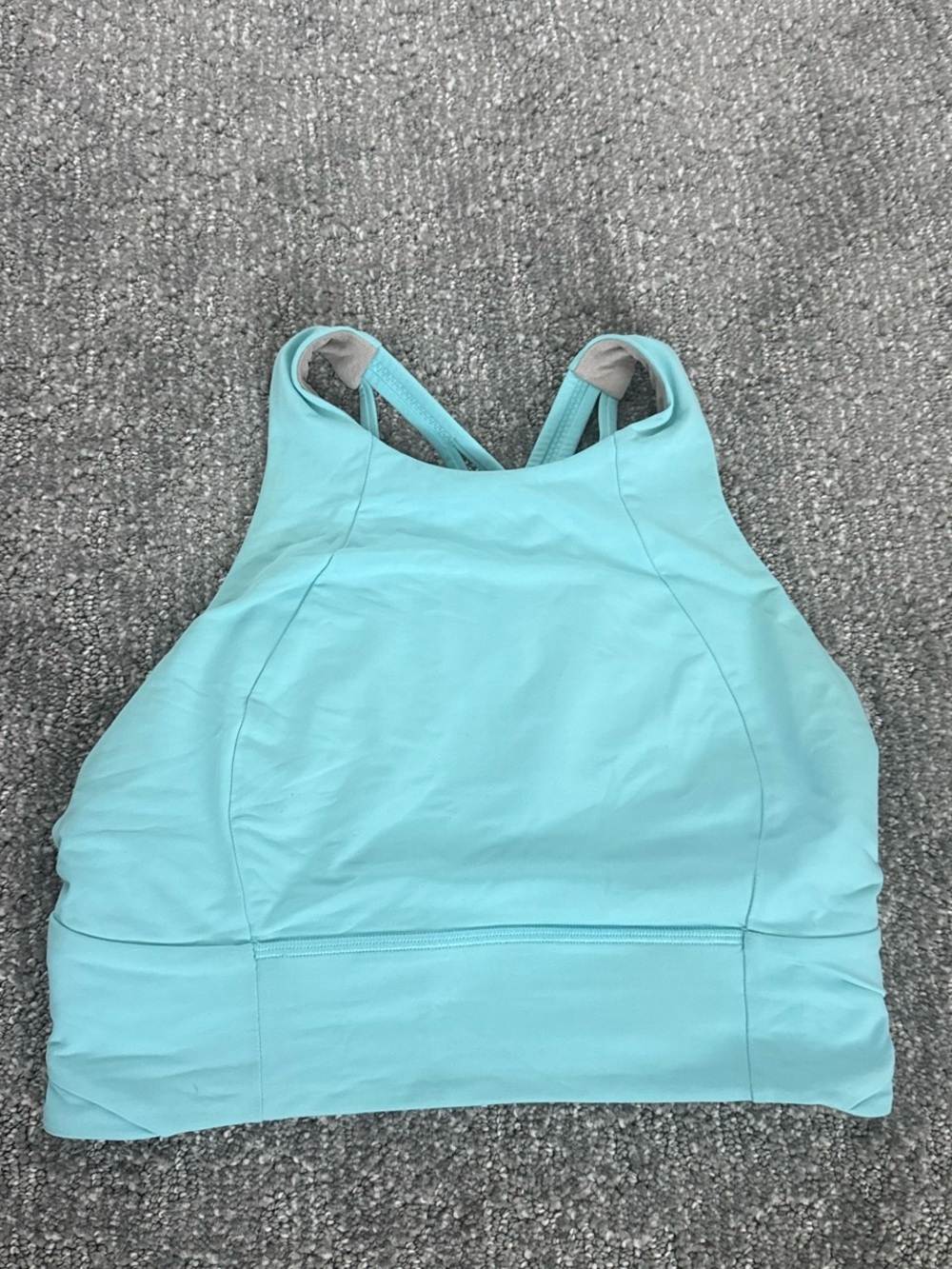lululemon athletica Aqua Blue High-Neck Sports Bra